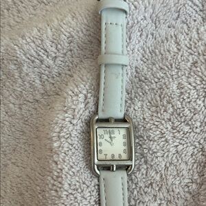 Hermes Cape Cod Watch White Strap